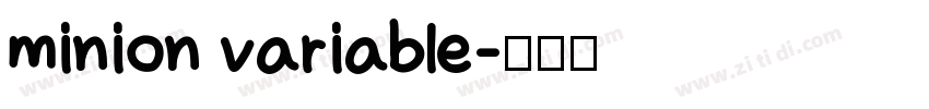 minion variable字体转换